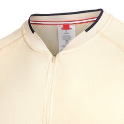 Мужское теннисное поло Wilson Players Seamless Zip Henley 2.0 T-Shirt Men - Brown