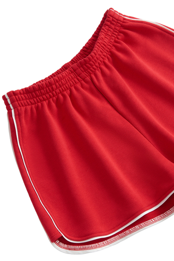 Шорты из футера Красный