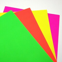 Бумага А4 4 цвета 8 листов флуоресцентная самоклеящаяся