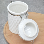 Банка 900мл с клипсой "Жемчужная волна"