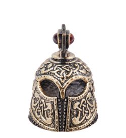 AM- 746 Колокольчик «Шлем Спарта» (латунь, янтарь)