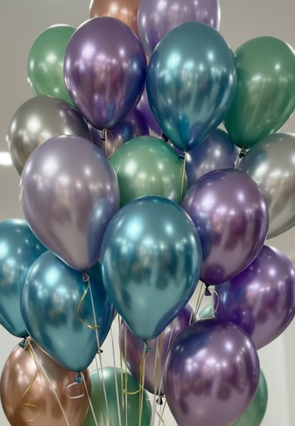 Хромированные латексные шары "под потолок"