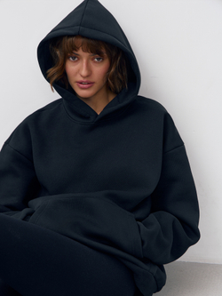 Худи с начесом (черный)