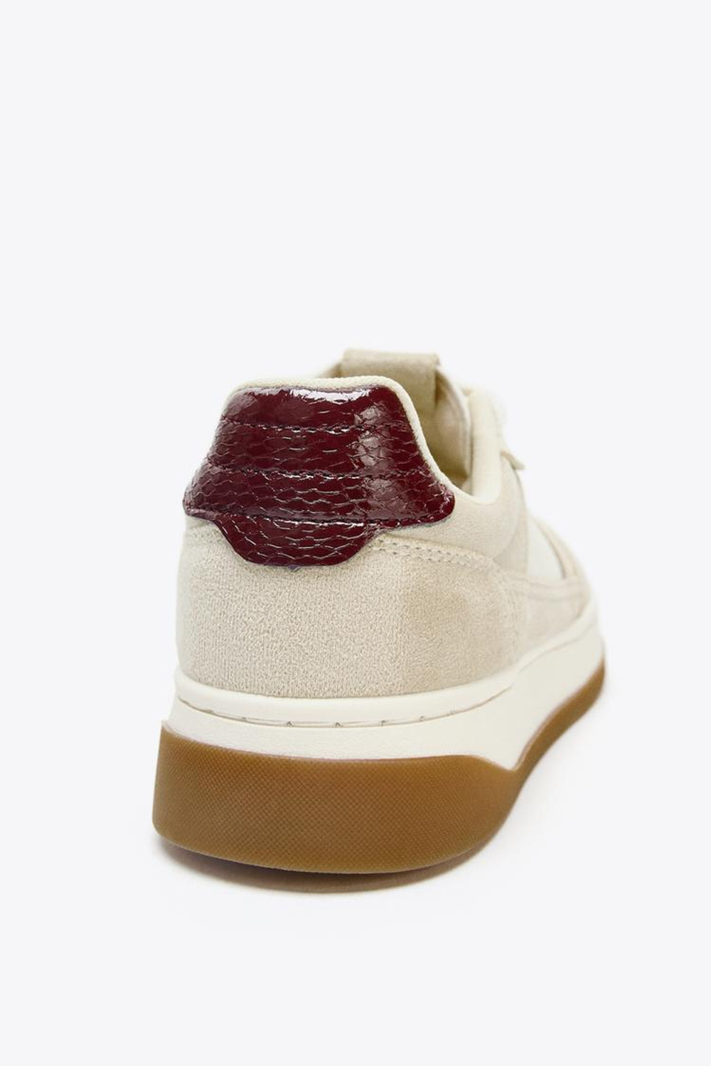 ZARA КОМБИНИРОВАННЫЕ КРОССОВКИ, ЭКРЮ