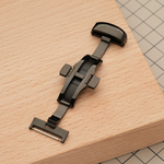 Застежка-бабочка с фиксирующим механизмом, цвет черный