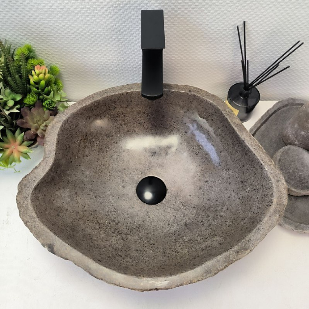 Раковина из речного камня RS-63454 (49*43*15) 0122