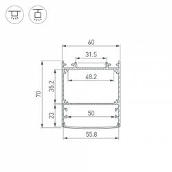 Профиль накладной Arlight SL-LINE 046401
