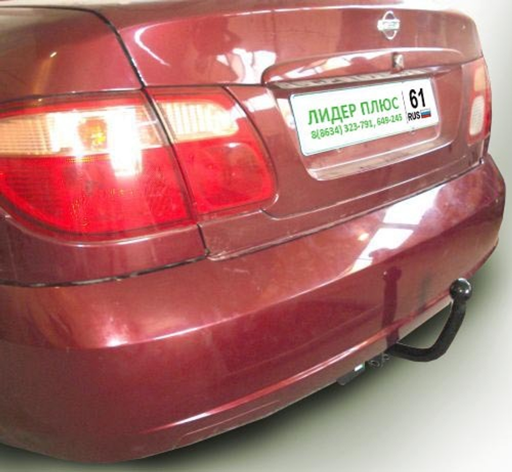 Фаркоп(прицепное) Лидер-Плюс для NISSAN ALMERA, седан 2000-2006 (паспорт и сертификат в комплекте)(без электрики)N106-A