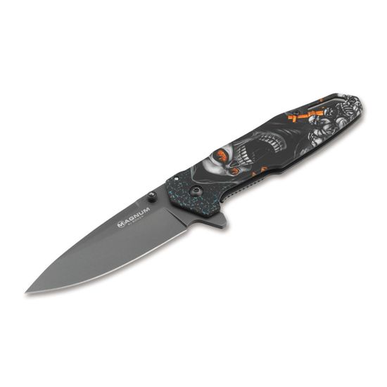 Складной нож Boker 01MB230 Screaming Skull c клинком из стали 440A, рукоять Stainless Steel