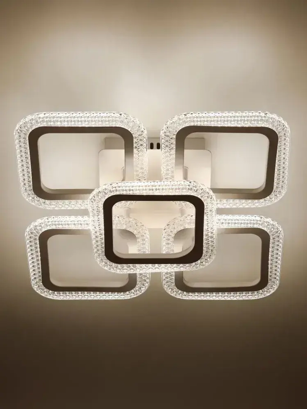 Люстра потолочная светодиодная с пультом ДУ Rivoli Nikki 6112-105 белая 80 Вт LED 2800К - 6200К, светильник на кухню, в детскую, в спальню