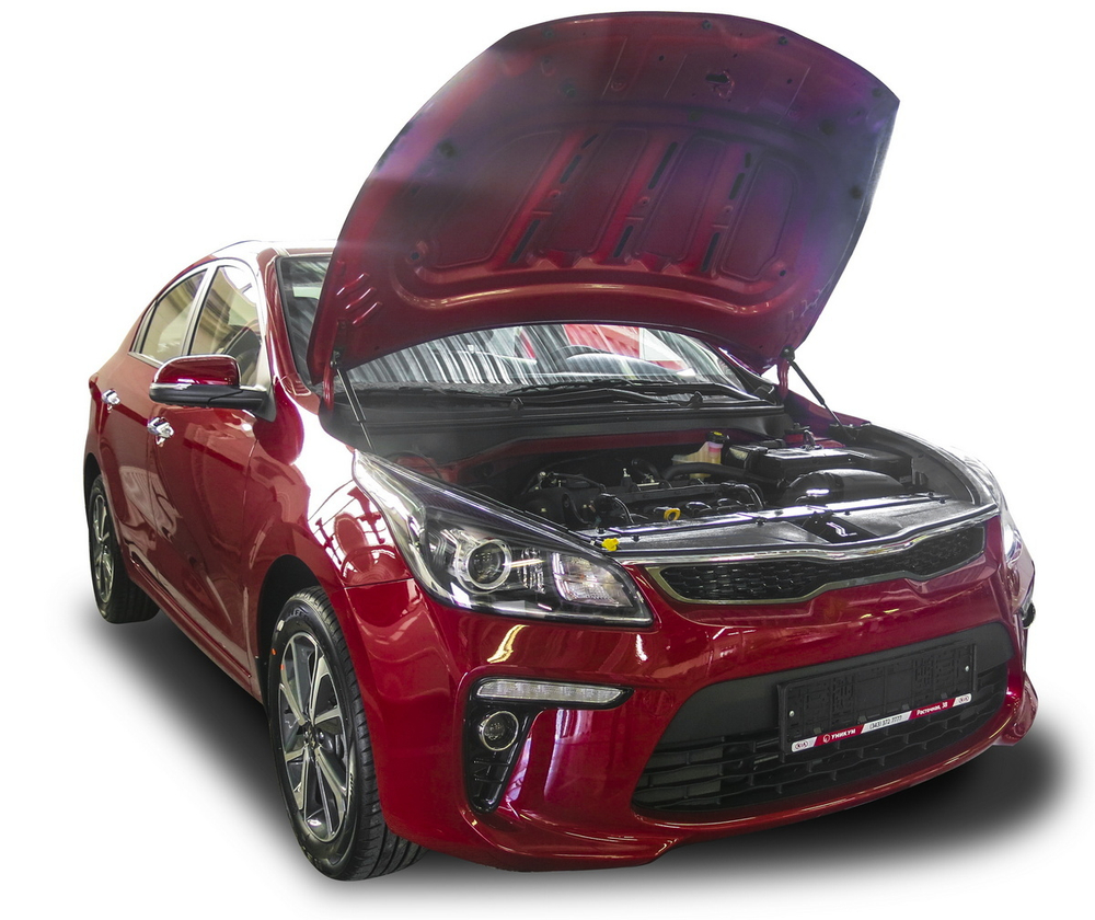 Упоры капота АвтоУпор для Kia Rio IV 2017-2020/Rio X-Line 2017-2021, 2 шт., UKIRIO021