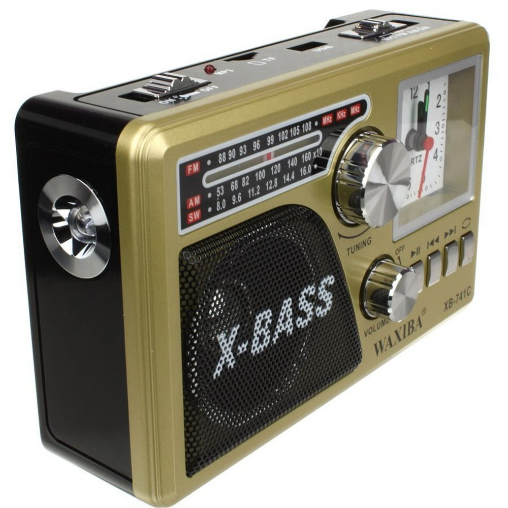 Радиоприемник с MP3 плеером +часы Waxiba XB-741C