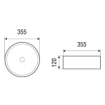 Раковина Azario 355х355х120 накладная, цвет светло-серый матовый (AZ-3134-MFG)  145255