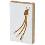 Кабель для зарядки Bates из пшеничной соломы и пробкового дуба «3-в-1»