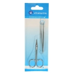 Маникюрный набор на блистере, 2 предмета «Ultramarine» (ножницы тонкие и пинцет)
