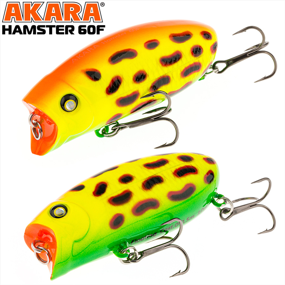 Воблер Akara Hamster 60F 60 мм 10 гр. A37