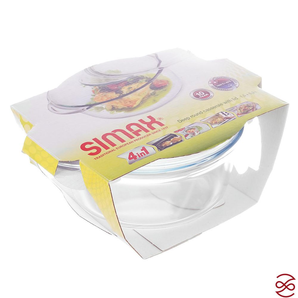 Кастрюля с крышкой 1,5 л Simax (жаропрочная)