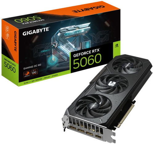 Видеокарта GIGABYTE GeForce RTX 5060 GAMING OC (GV-N5060GAMING OC-8GD)