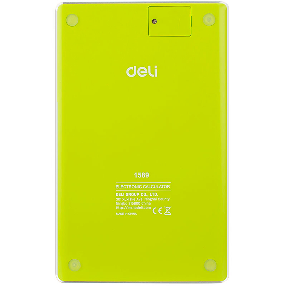 Калькулятор настольный DELI "1589" 12 разрядный, 166х104х15  мм, зеленый