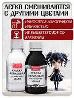 Комбо красок для аэрографа (белая+черная) 2х50 мл
