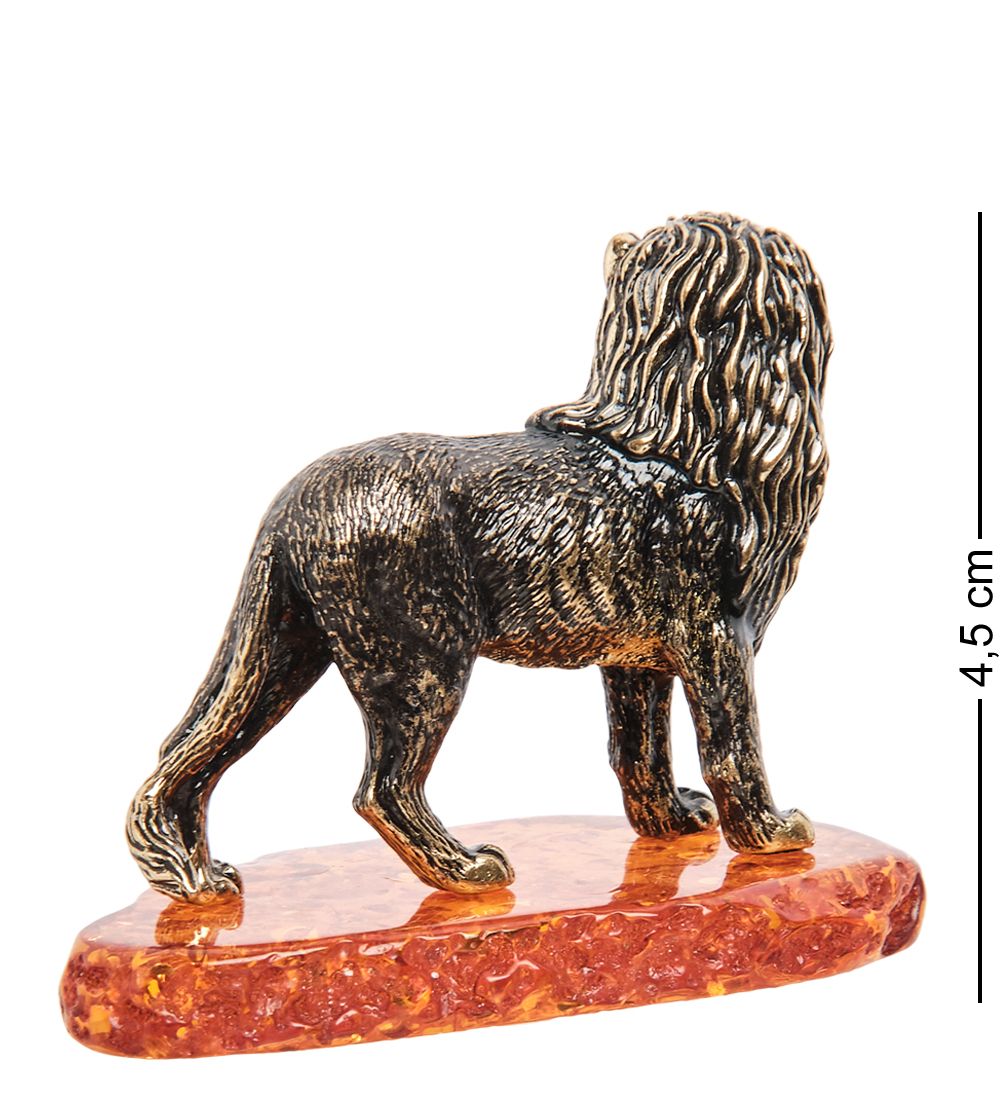 Народные промыслы AM-1855 Фигурка «Лев Симба» (латунь, янтарь)