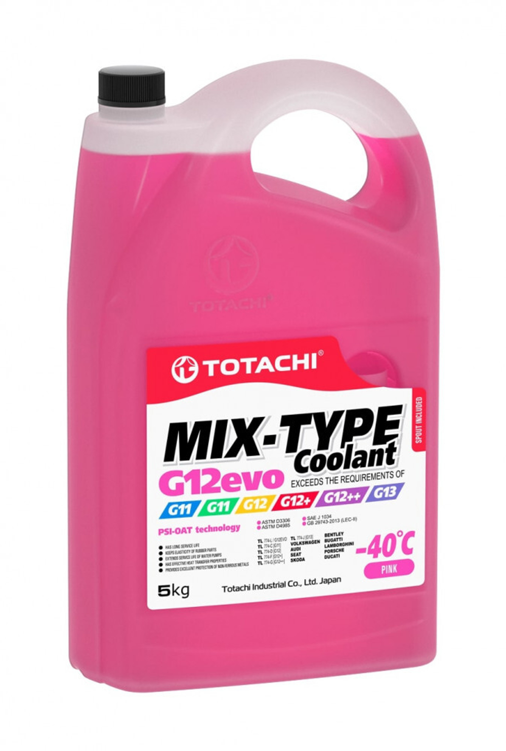 Антифриз 5кг розовый G12 TOTACHI MIX TYPE