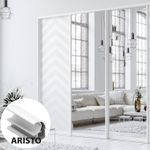 Дверь-купе ARISTO С, зеркало, профиль белый матовый