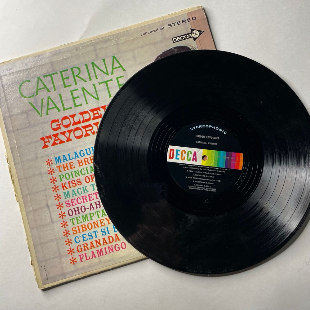 Винтажная виниловая пластинка LP Caterina Valente, Golden Favorites (США 1964)