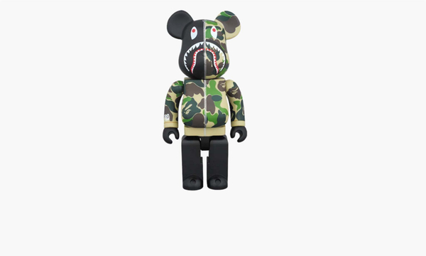 Bearbrick x BAPE Camo Shark "400%" Green