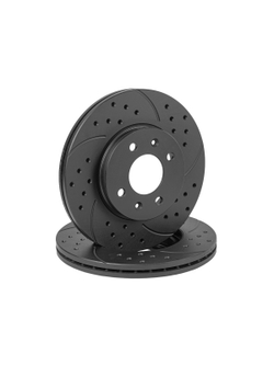 Диск тормозной передний перфорированный PRO-LINE с покрытием (комплект 2 шт) HYUNDAI SOLARIS / KIA RIO III GANZ GIJ10001S