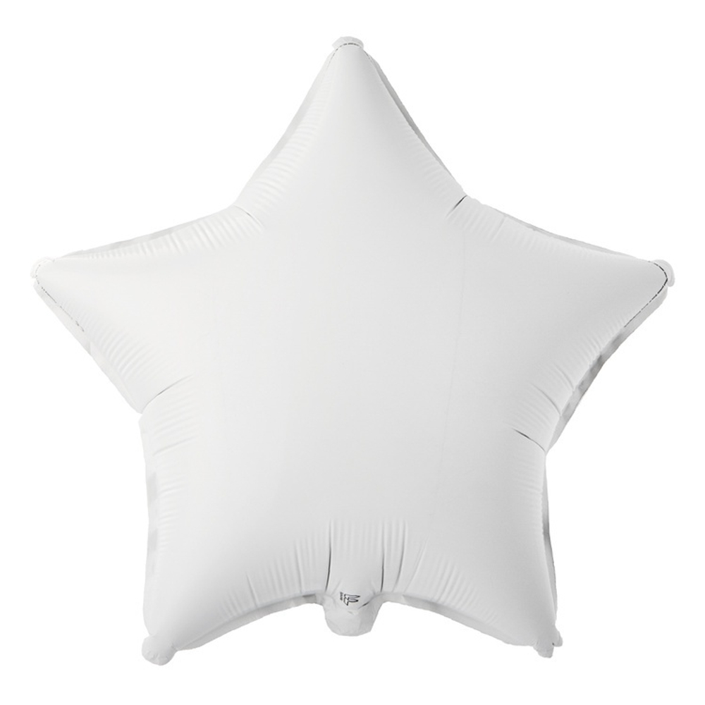 Фольгированная фигура, звезда, 18"/46СМ Пастель White