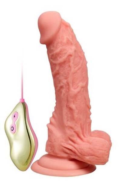 Телесный ротатор-реалистик Turbo Boost Edward - 18,5 см. (Цвет: телесный)