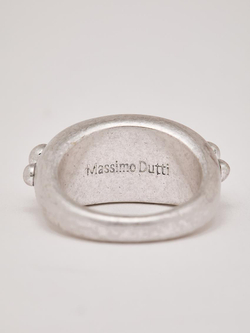 Massimo Dutti Кольцо с круглыми деталями, серебряный