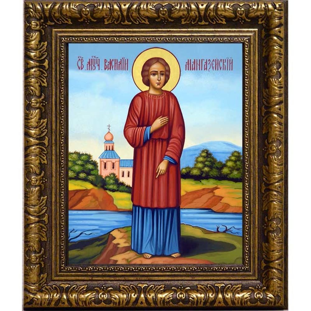 Василий Мангазейский мученик. Икона на холсте.