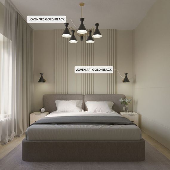 Подвесная люстра Crystal Lux Joven SP5 Gold/Black