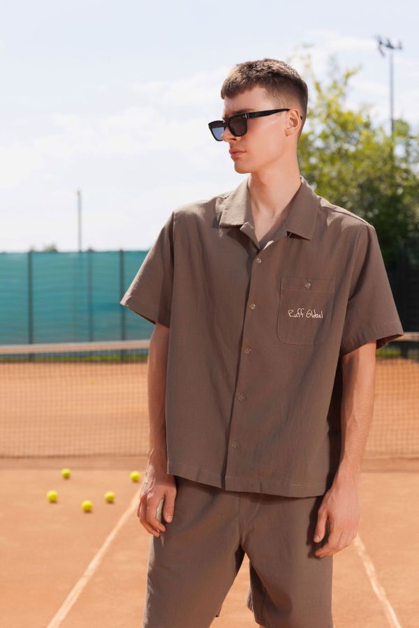 Рубашка Boiled Cotton хаки - фото 1