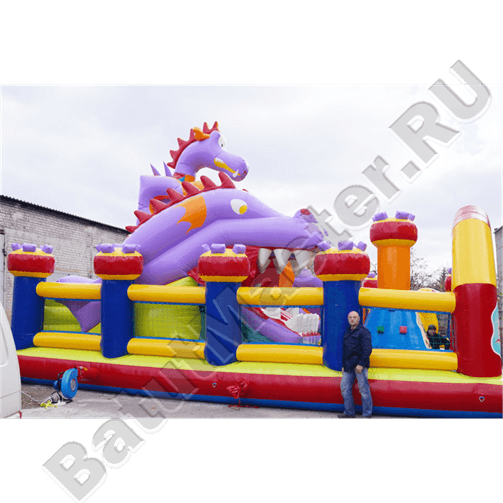 Большая надувная горка "Ящер 2"