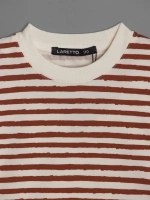 Летний костюм для девочки в полоску с велосипедками