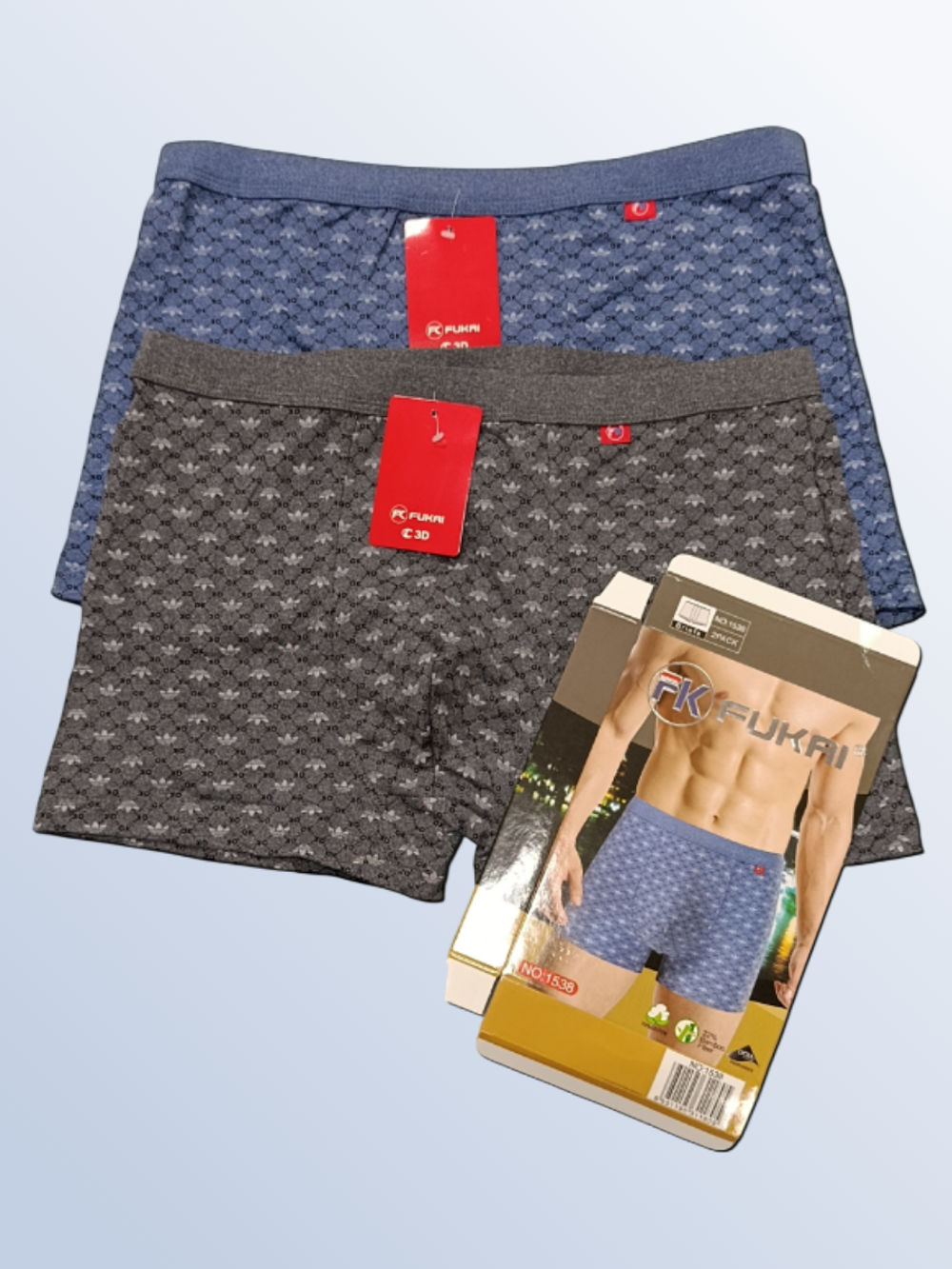 1538 Трусы-боксеры мужские Fukai (2шт) (XL)
