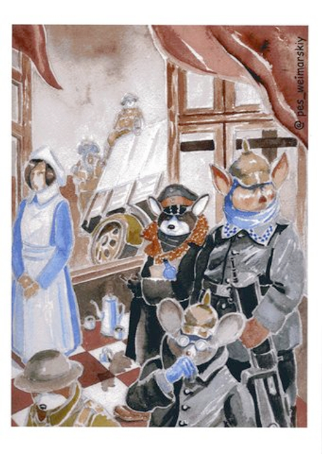 открытка авторская " ДИПТИХ" Алексей Трошин (PES_WEIMARSKIY)