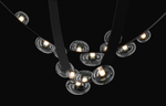 Подвесной светодиодный светильник Crystal Lux BOSQUE SP7 L3000 BLACK/TRANSPARENT