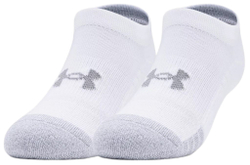 Теннисные носки Under Armour Youth HeatGear No Show Socks 3Pack - white/steel