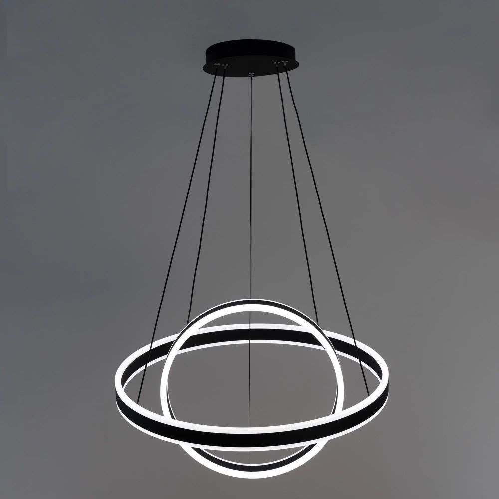 Citilux Дуэт CL719641 LED Люстра подвесная с пультом Чёрная