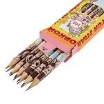 Карандаш ч/г НВ дер. "Зубастик" с ластиком, корп. шестигран. (Mazari) (Комплект 12шт.)