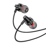 Наушники M90, Delight wire-controlled earphones with microphone, HOCO, вакуумные, черные