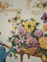 Декоративный гобеленовый чехол для интерьерной подушки Цветы прованса 38*38