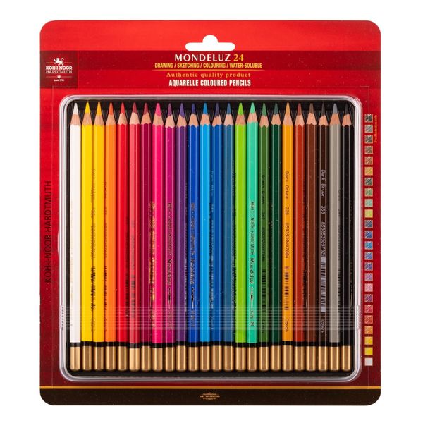 Карандаши акварельные KOH-I-NOOR MONDELUZ 3724, 24 цвета