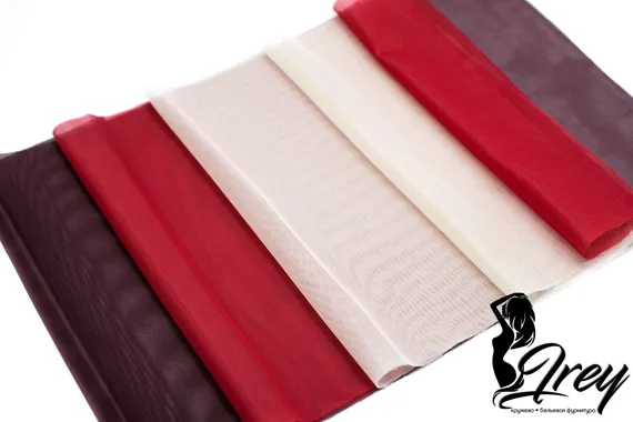 Корсетная сетка, мягкая, малиново-красный