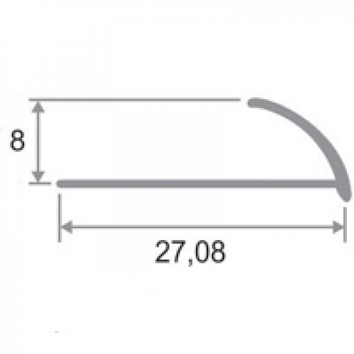 НАП КЛ 8мм "DO-2" 2,7м Бронза мат. наружный анод. алюм.