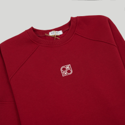 Raglan Sweatshirt Red Dahlia